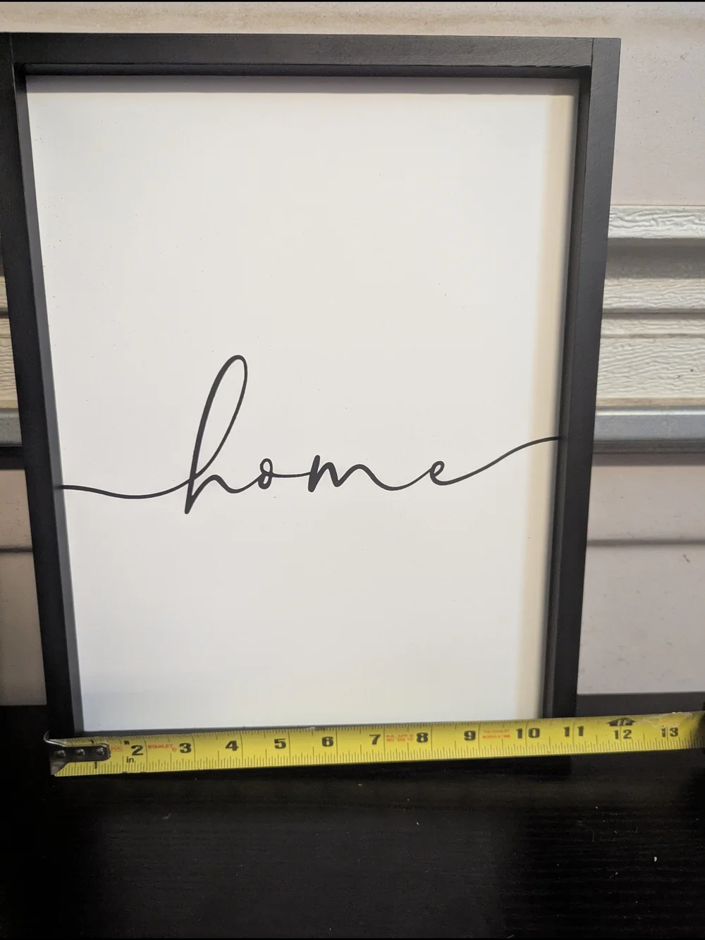 Home Sweet Home Framed Wall Art - Black Frame, White Print